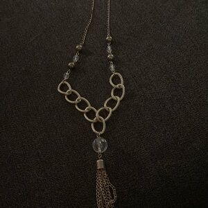 Elegant Gold Chain Necklace with Tassel